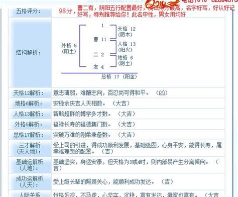 天格地格人格计算|姓名评分测试、名字笔画五格三才测算